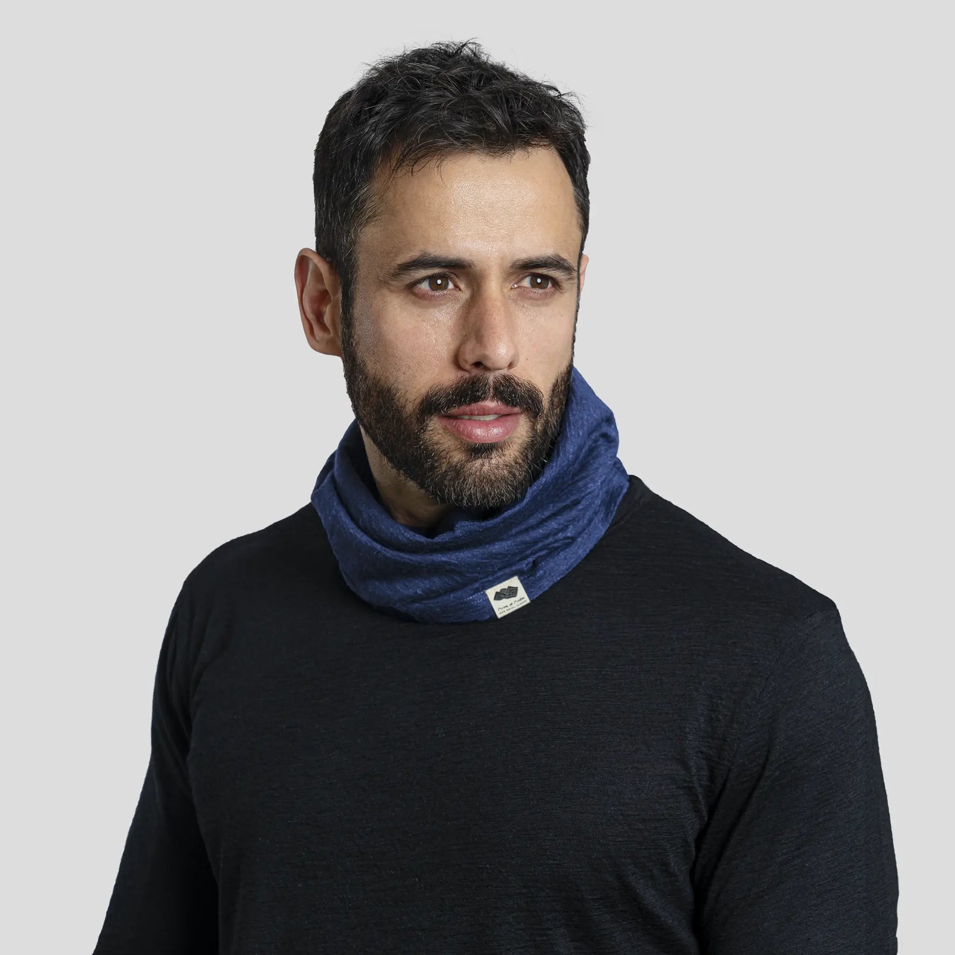 Alpaca Wool Neck Warmer: 160 Ultralight color Navy Blue