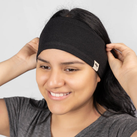 unisex headband comfortable fit color black
