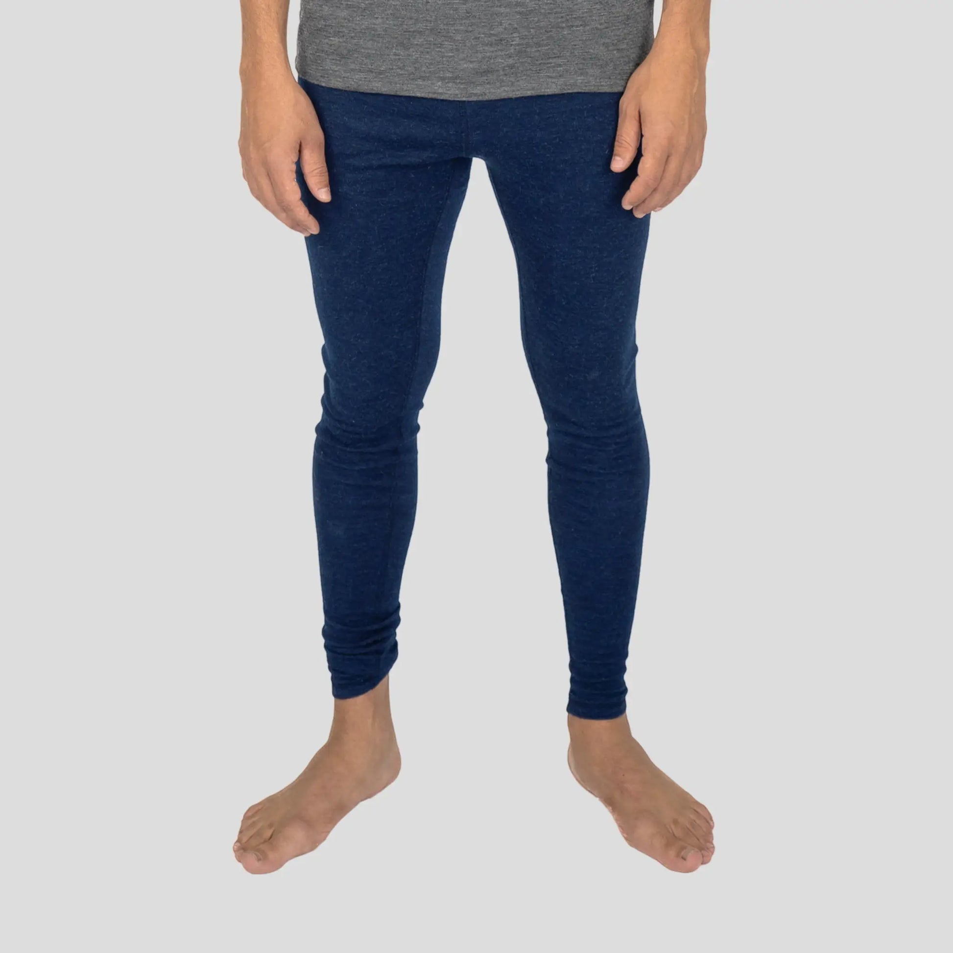 Men's Alpaca Wool Tights: 300 Lightweight color Natural Blue