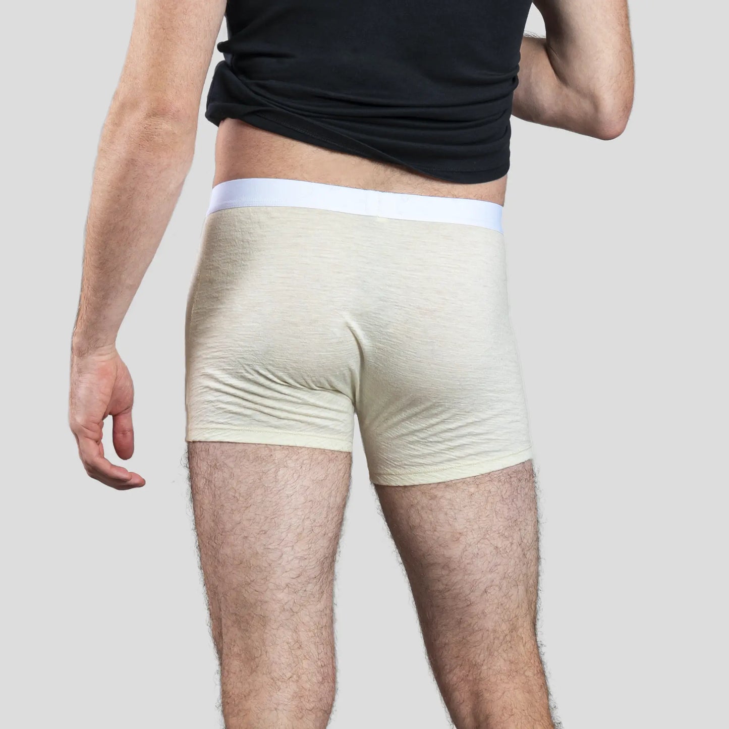 Men's Alpaca Wool Boxers: 160 Ultralight color Natural White