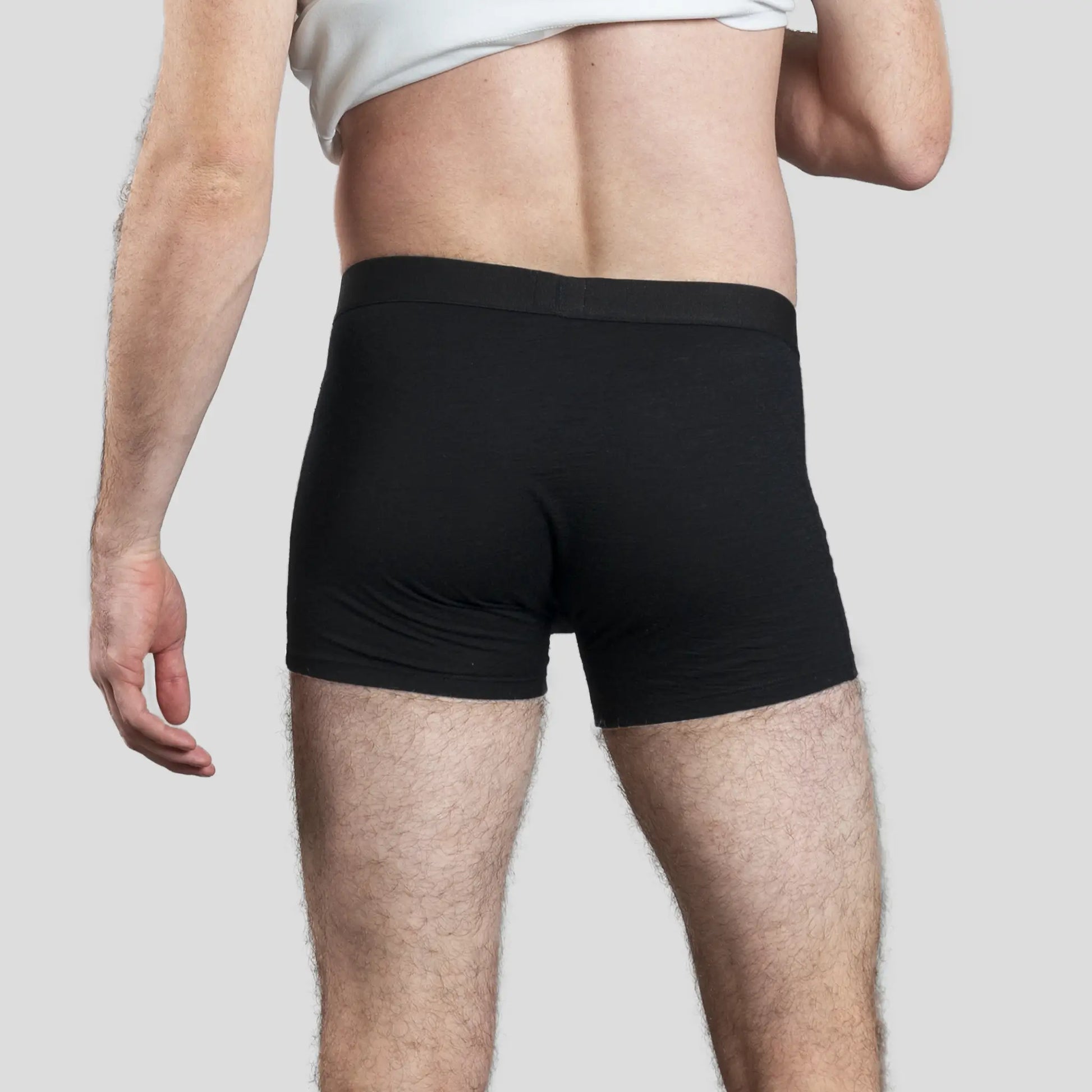 Men's Alpaca Wool Boxers: 160 Ultralight color Black