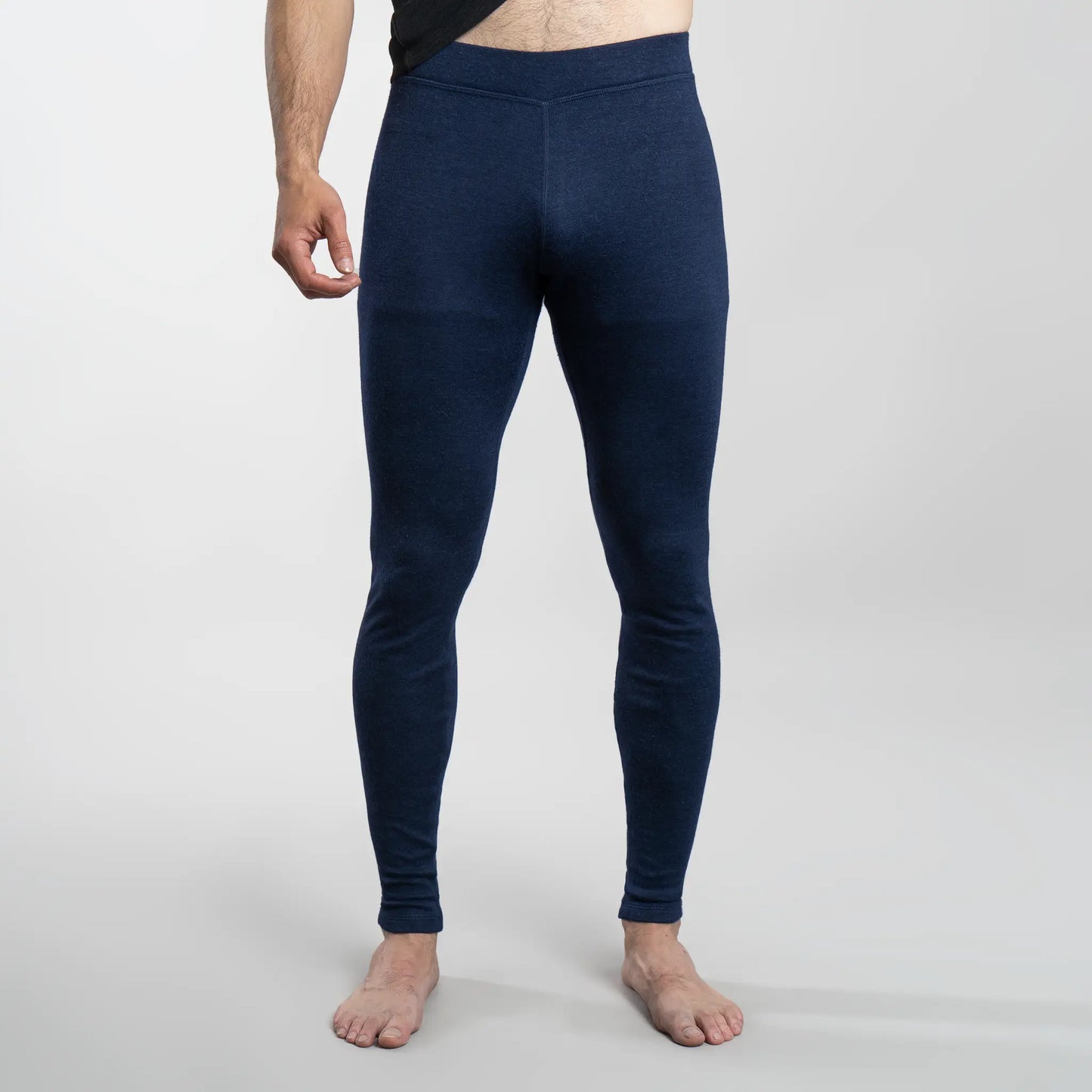 Men's Alpaca Wool Tights: 300 Lightweight color Navy Blue