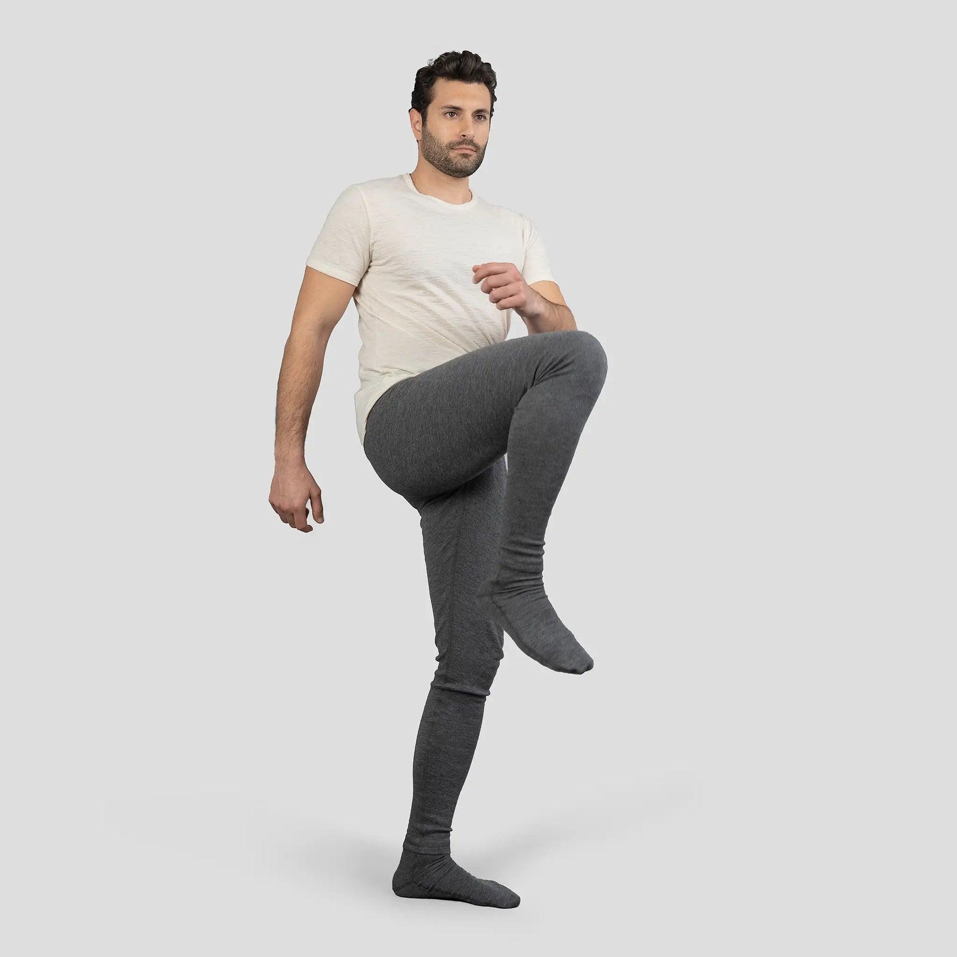 Men's Alpaca Wool Tights: 300 Lightweight color Gray