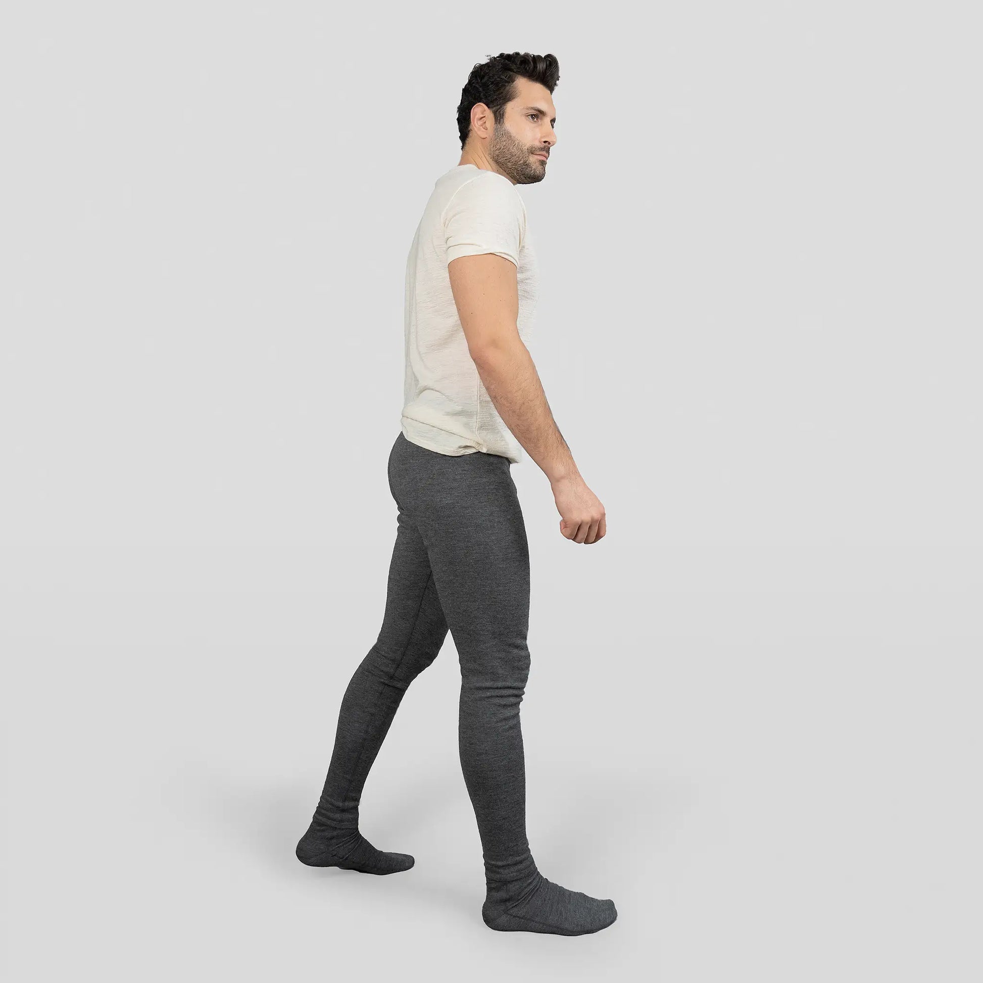 Men's Alpaca Wool Tights: 300 Lightweight color Gray