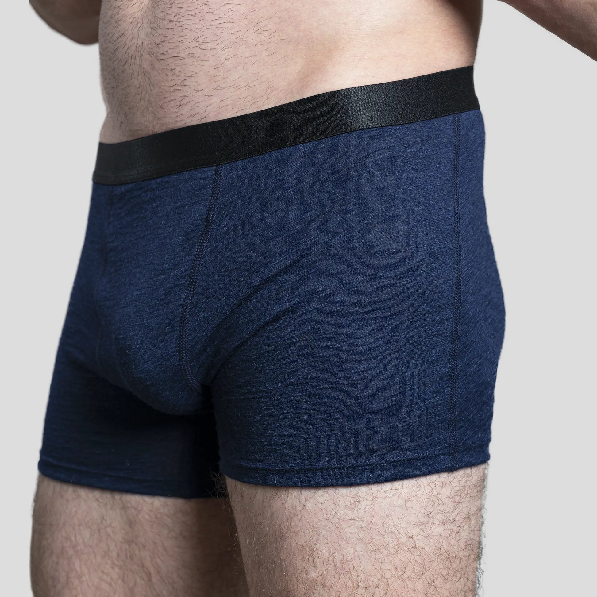 Men's Alpaca Wool Boxers: 160 Ultralight color Navy Blue