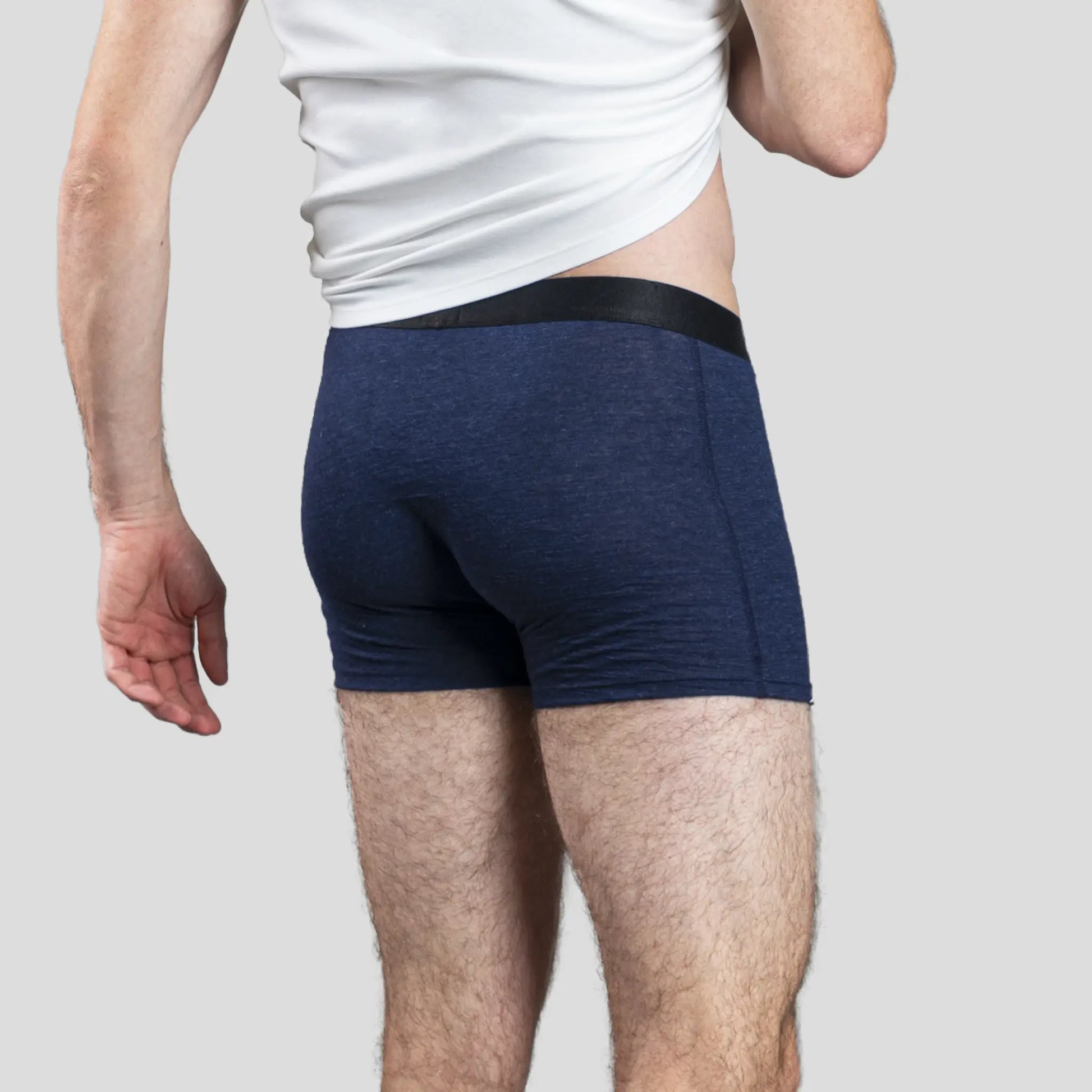 Men's Alpaca Wool Boxers: 160 Ultralight color Navy Blue