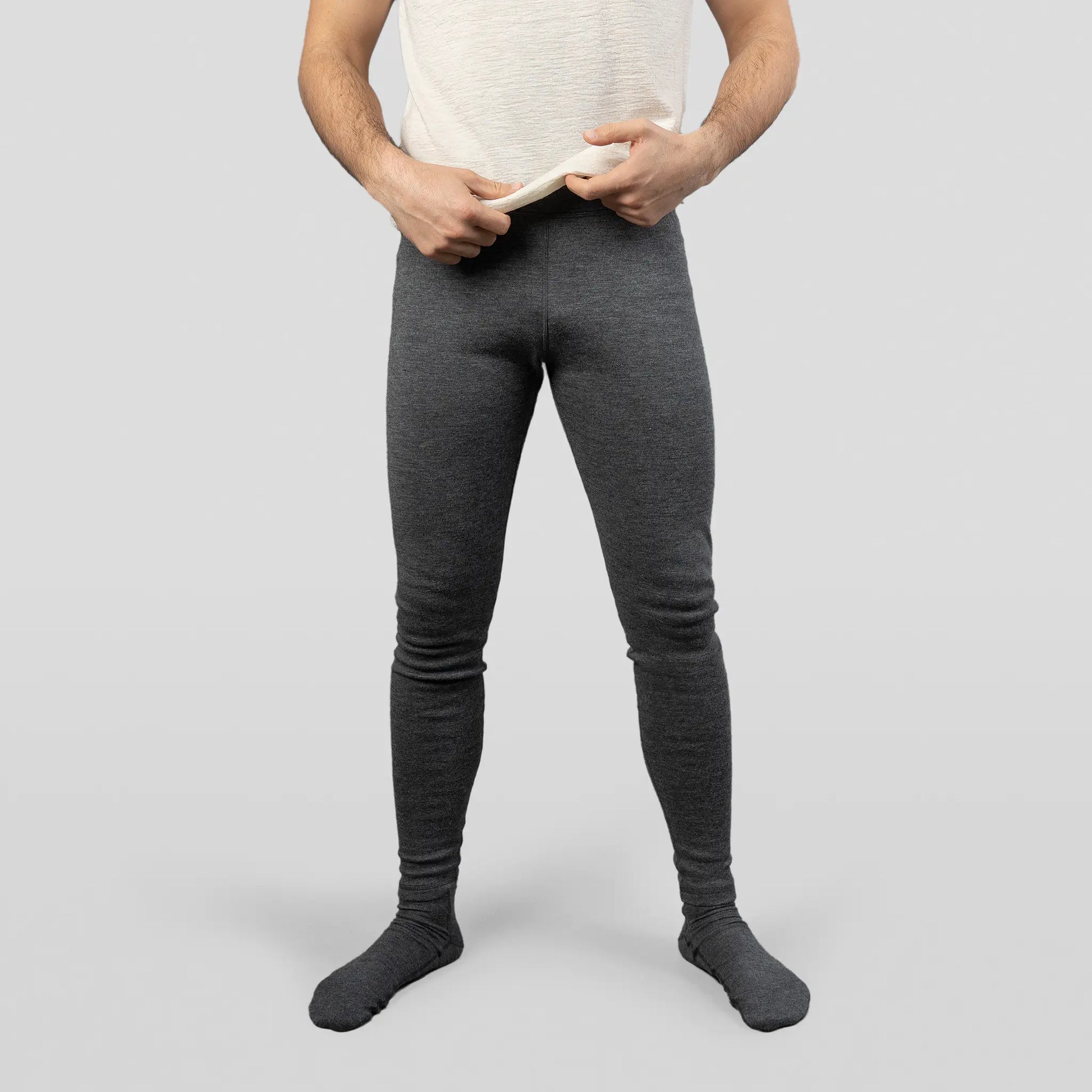 Men's Alpaca Wool Tights: 300 Lightweight color Gray