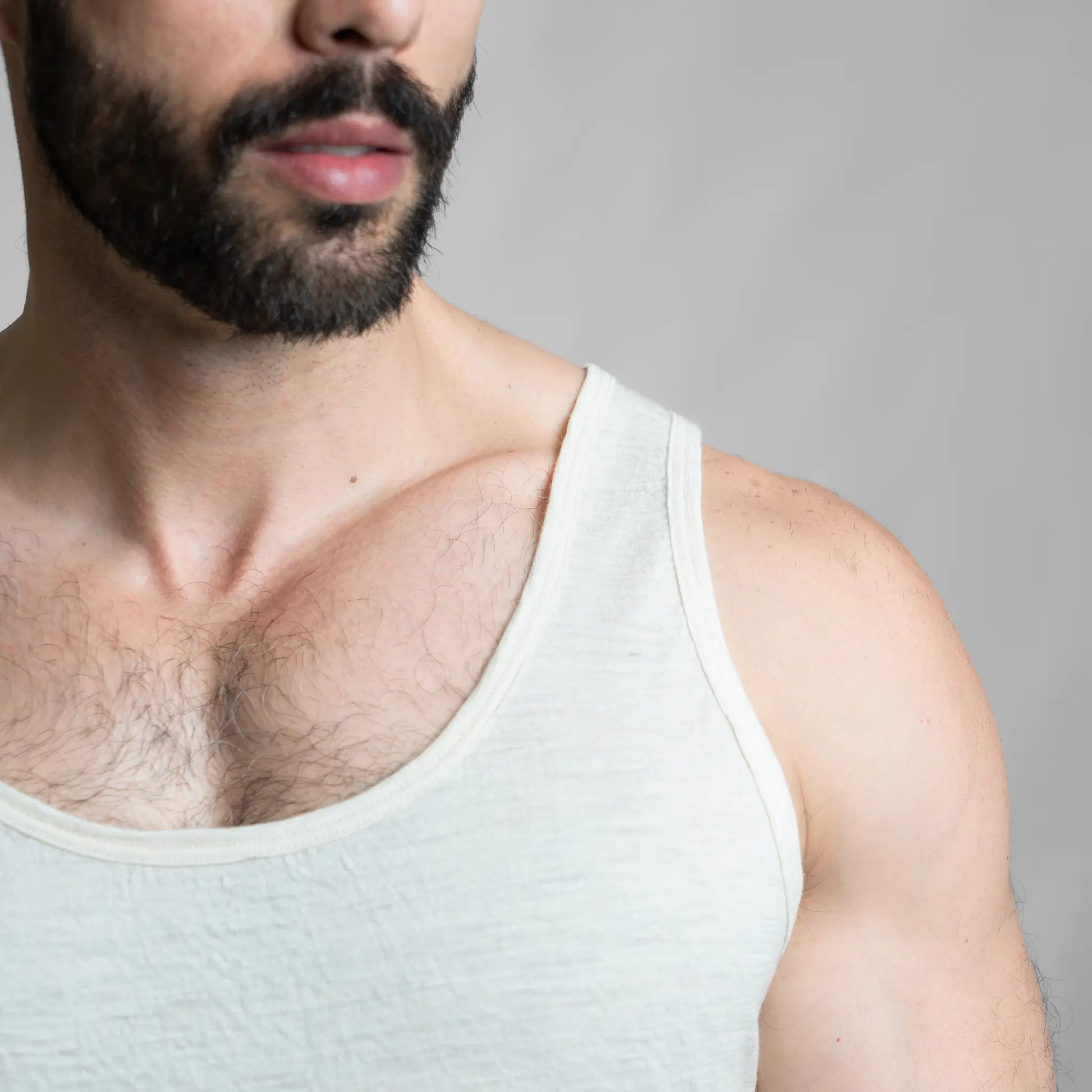mens uv resistance tank top ultralight color Undyed