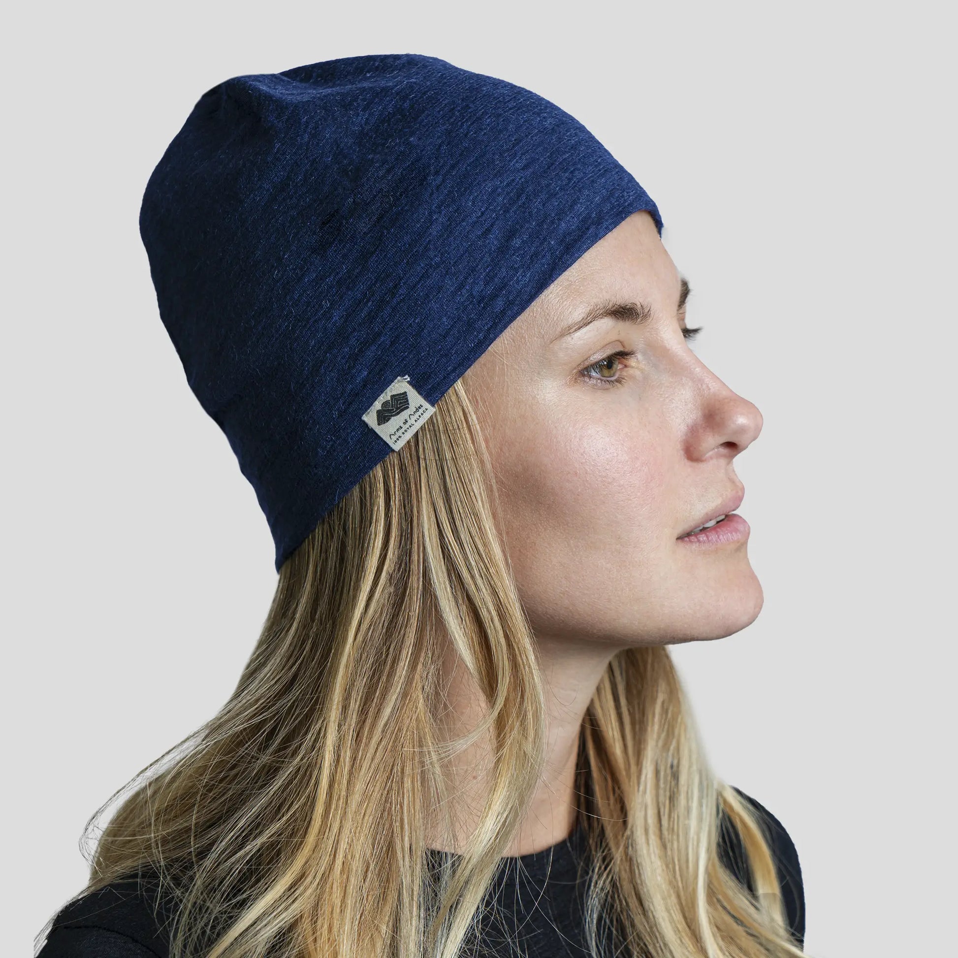 Alpaca Wool Beanie: 160 Ultralight color Navy Blue